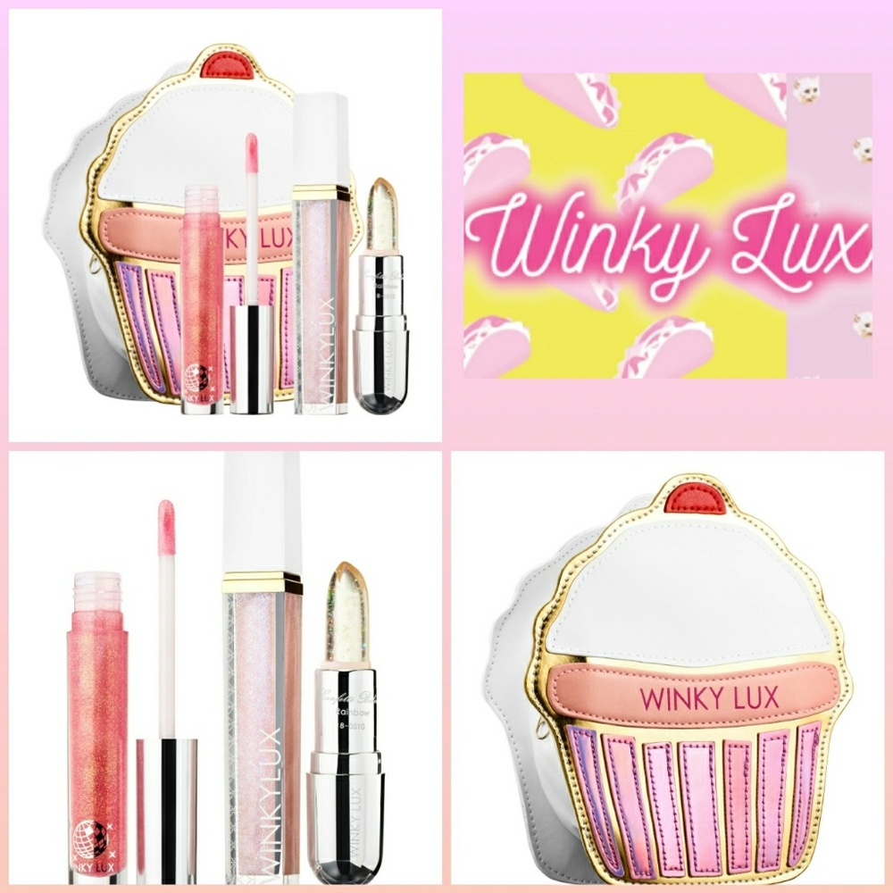 🍰🆕Winky Lux Cupcake bag & lip trio BRAND NEW - Picture 1 of 8